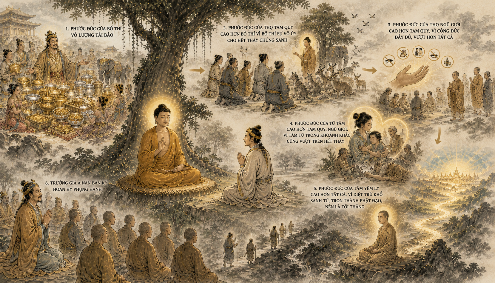 Tam Quy Ngũ Giới Từ Tâm Yếm Li Công Đức Kinh [三歸五戒慈心厭離功德經]