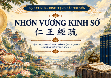 Nhơn Vương Kinh Sớ [仁王經疏] thuộc tập T33, kinh số 1708, tổng cộng 6 quyển, – Đường Viên Trắc soạn»